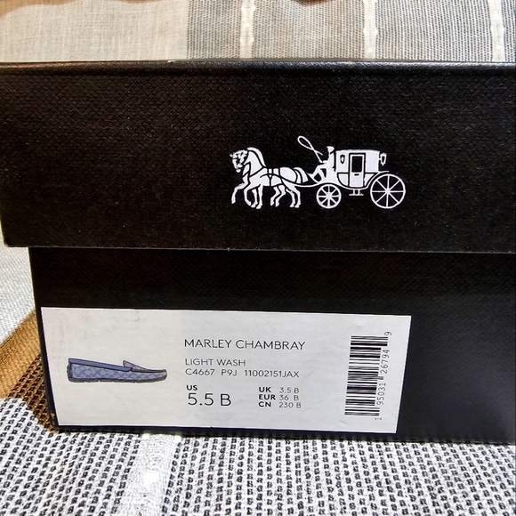 Blue Coach loafers. Women's 5.5 New in box - Picture 4 of 4